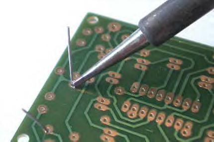 Picture of heating a solder joint