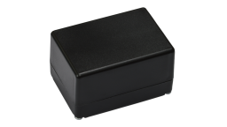 Caja de plástico, negra 72 x 50 x 35 mm